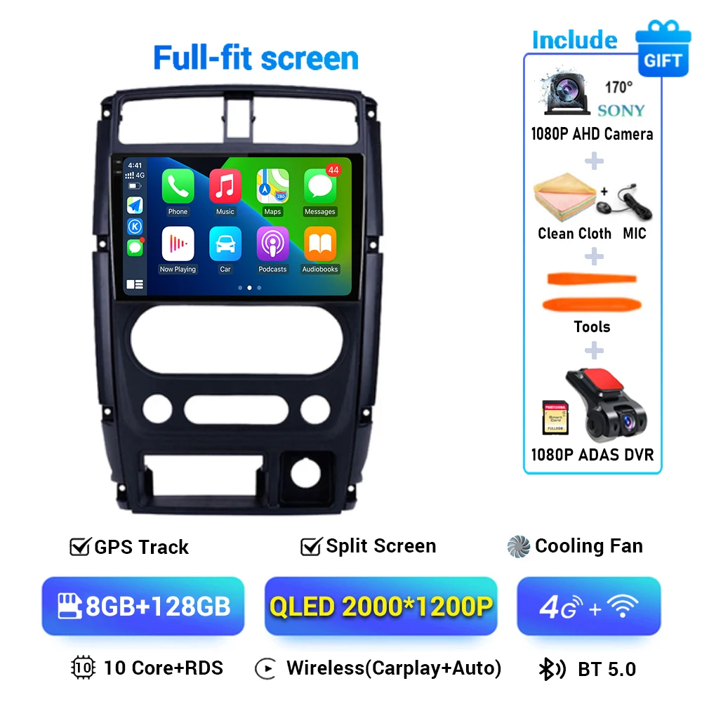 

Автомобильное радио Android 15 Carplay для Suzuki Jimny 3 2005-2016 2017 2018 2019 Мультимедийный плеер GPS Стерео DSP WiFi + 4G Головное устройство