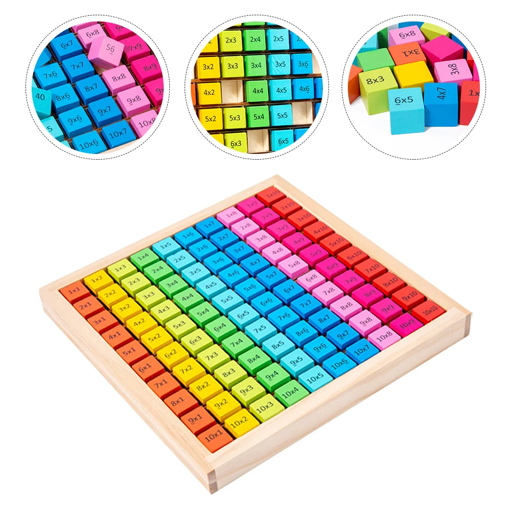 

Wooden Board Game Dice Math Games Multiplication Kids Toy Concept 8-12 Training