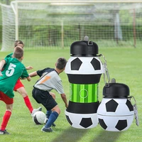 creative water bottle football shape silicone water bottle outdoor sports cup portable anti fall water cup bottle water cup