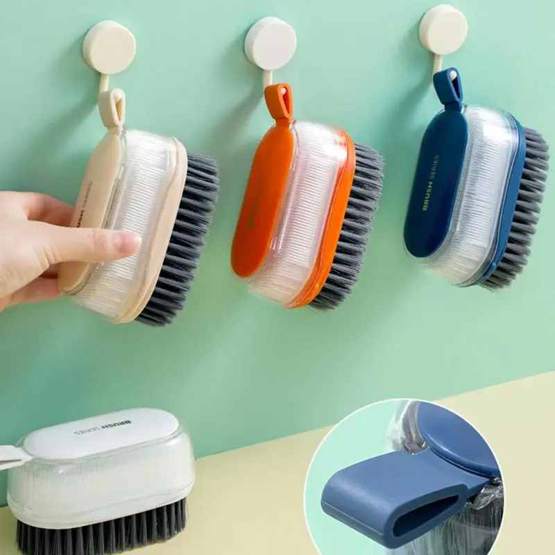 

Щетка для стирки белья, щетка с мягкой щетиной, прочная щетка для чистки с двухсторонней конструкцией для чистки обуви и одежды