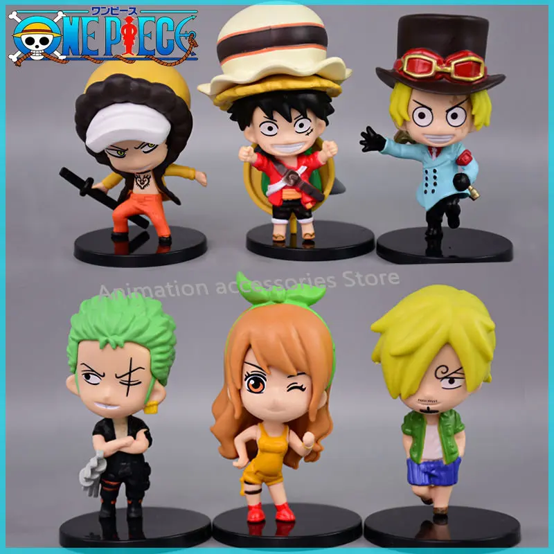 

Anime One Piece Figurine StatueTheater Edition Fanatical Action Luffy Zoro Sanji Sabot Nami Garage Kits Model Collection Gifts