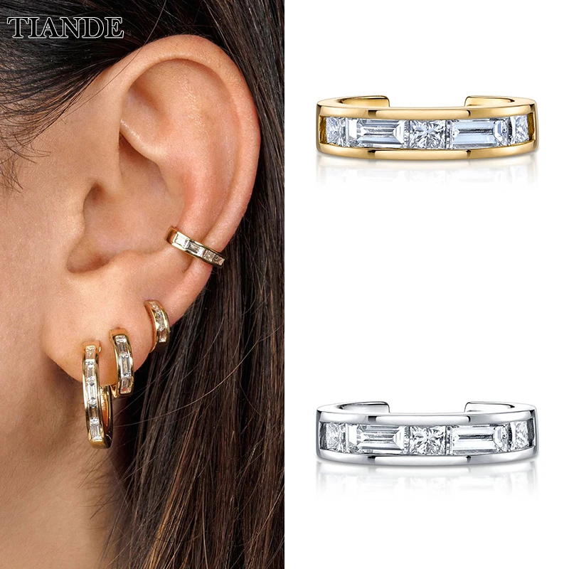 

Женские серьги-Клипсы из серебра 925 пробы с фианитом