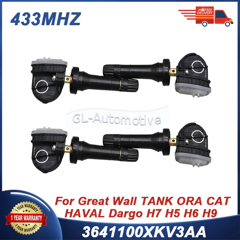 

4 шт. 3641100XKV3AA датчик TPMS система контроля давления в шинах для HAVAL H7 H5 H6 H9 Raptor Great Wall ORA CAT TANK 300 433 МГц