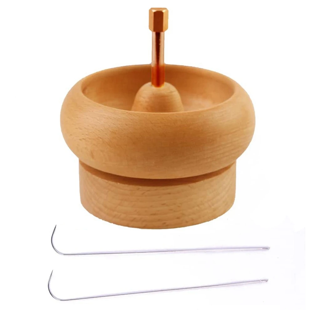 

DIY Making Bead Spinner Holder Gem Workshop Wooden Crafting Project Stringing with Big Eye Needle Gifts