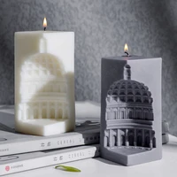 diy nordic architecture candle silicone mold dome arch roman column plaster soap candle making gift craft home decor supplies