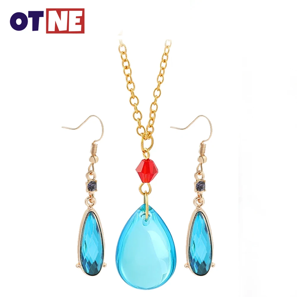 

Japanese Cartoon Howl's Moving Castle Necklace Magicians Howl Blue Costumes Pendant Necklaces Women Men Cosplay Jewelry