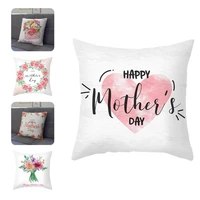 fashion square decorative invisible zipper mothers day pillowcase for living room pillowcase pillow cover