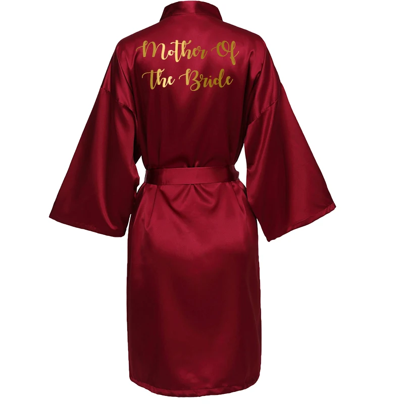 Silk Satin Robe Bride Robe Bridesmaid Robes Women Wedding Robes Bridal Robe Sleepwear Dressing Bathrobe Team Bride Robe
