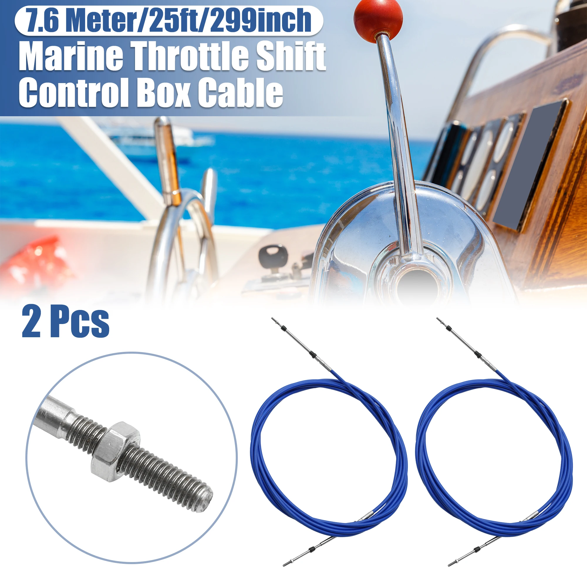 Motoforti 2 шт. 21-25ft морской дроссельной заслонки пульт дистанционного управления