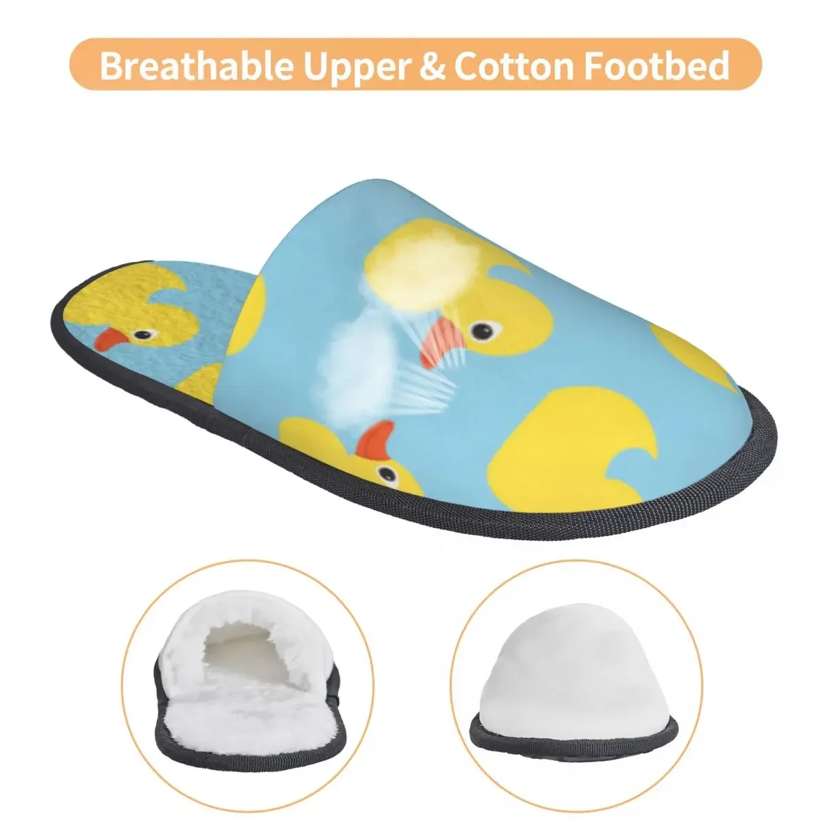 Симпатичные Тапочки с изображением уток для женщин и мужчин пушистые зимние