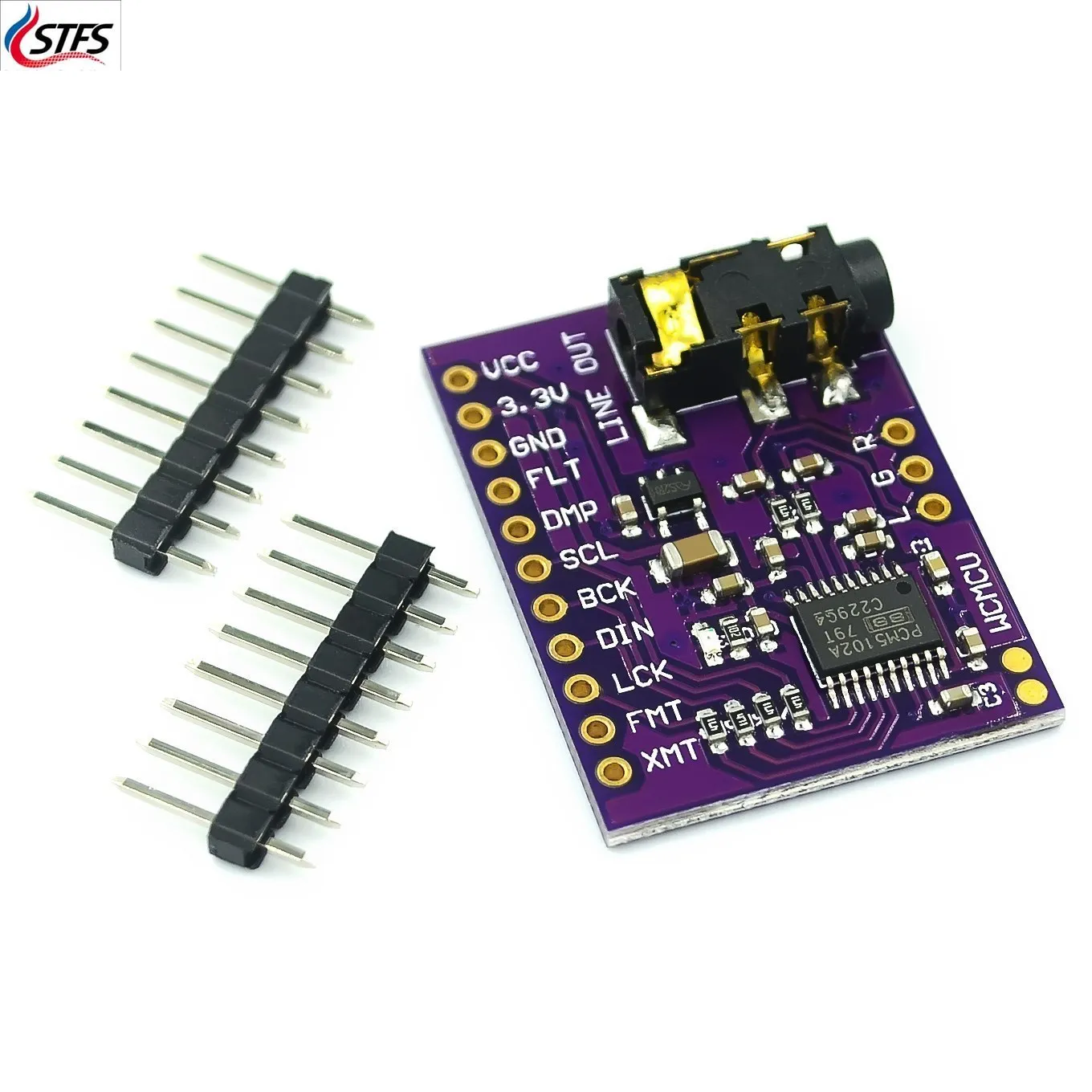 Интерфейс I2S PCM5102A ЦАП декодер GY-PCM5102 модуль плеера плата формата pHAT цифровая