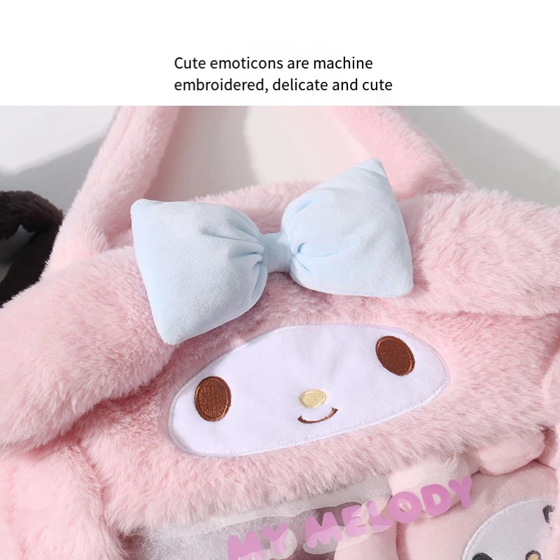 Kuromi Sanrios сумка через плечо бархатная на милый Cinnamoroll Kawaii мультфильм девчачье