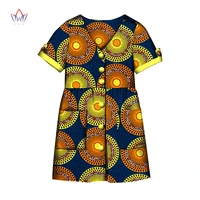 summer african ankara dashiki ladies v neck clothes african print bazin dress short sleeve african clothes for women xmas wy8130