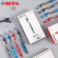 beifa 12pcs classic retractable gel ink pen ballpoint pens office accessories bullet tip 0 5mm for stationery supplies