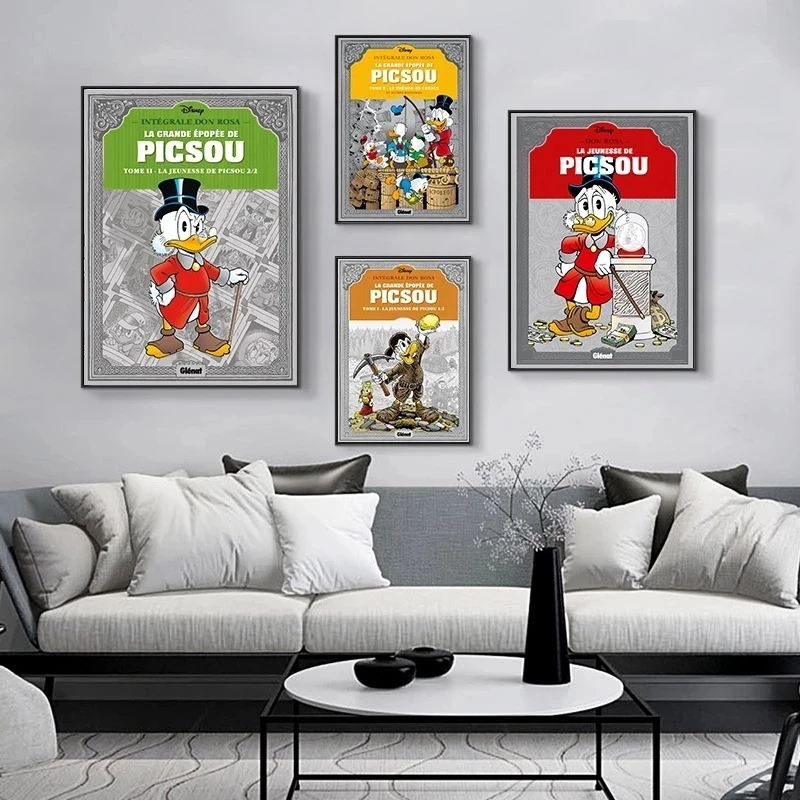 

Disney Canvas Painting Cartoon Donald Duck Posters and Prints Nursery Wall Art Picture For Living Room Home Decoration