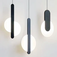 modern led pendant lamps bedside living room bedroom blackwhite metalacrylic indoor lighting home hanging suspension luminaire