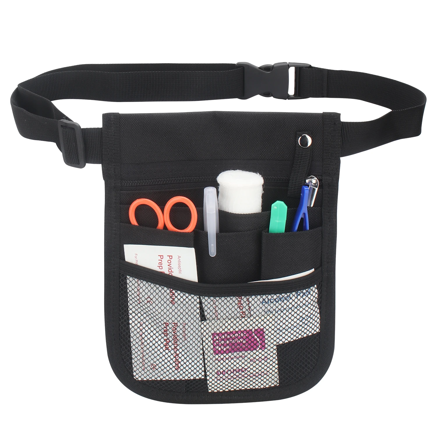 Gebwolf Fanny Pack Nurse Storage Bag Organizer Belt Pocket Waist Shoulder Medica Scissors Care Pouch