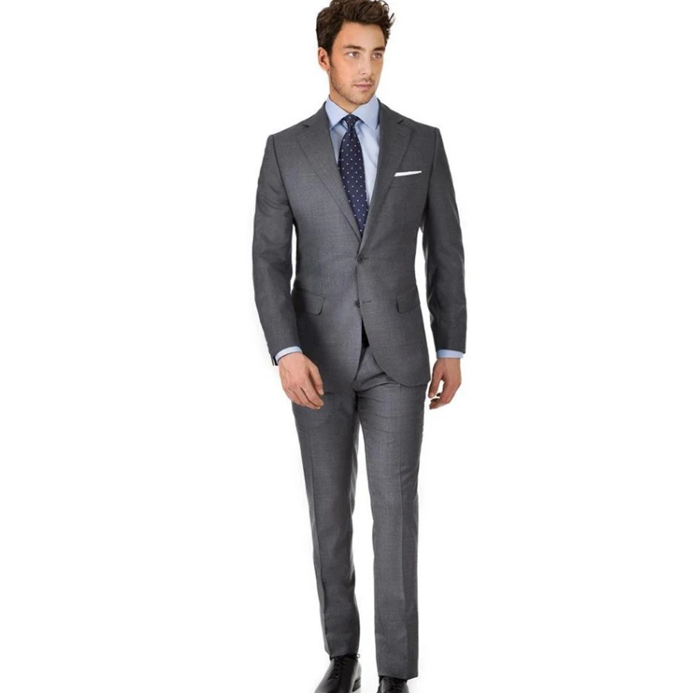 2023 Men's Suit Black Shawl Lapel  2 Piece suit and Trousers Wedding Party Set Elegant Men's Blazer