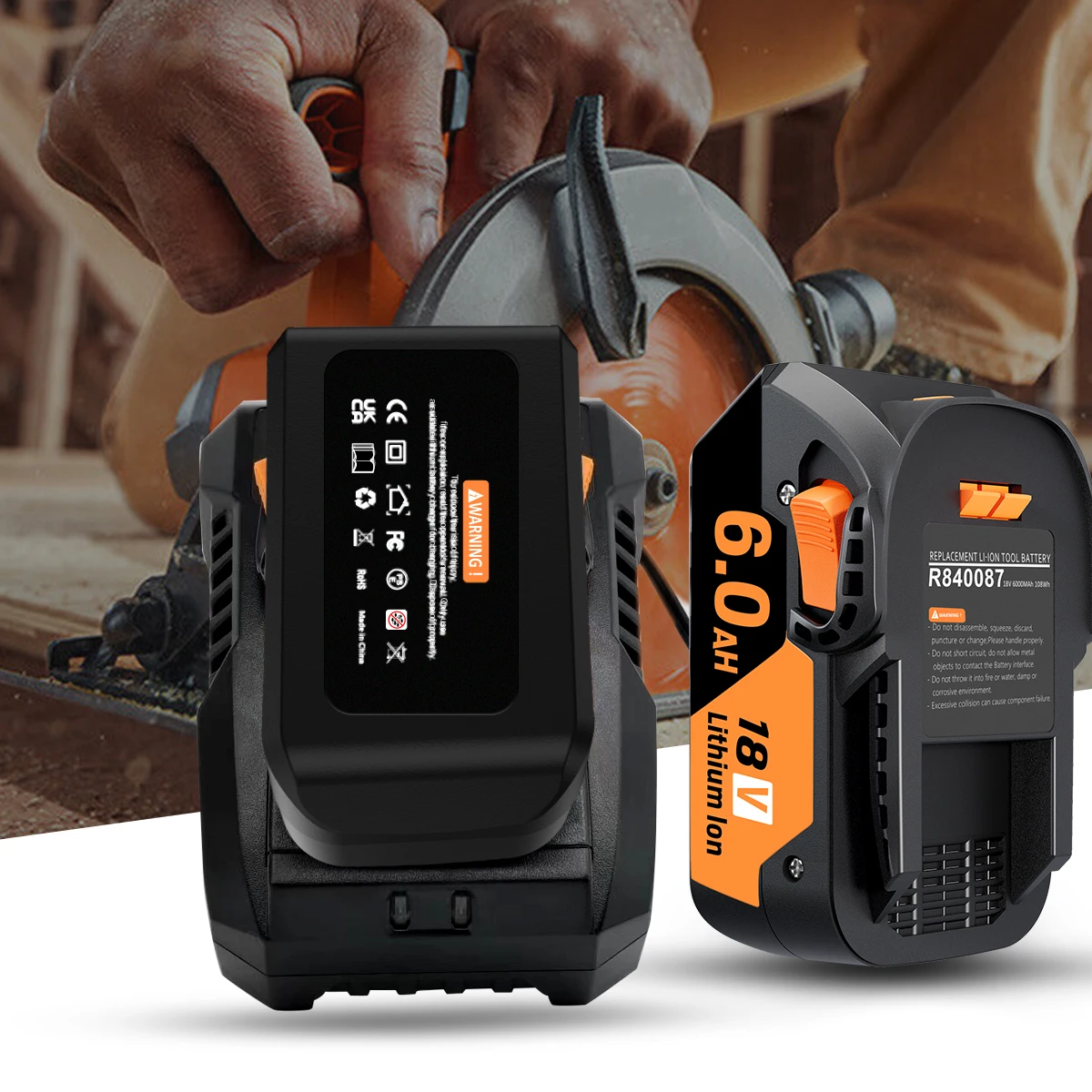 Аккумуляторная батарея Powtree 18 в 6 0 Ач R840087 для Ridgid R840083 R840086 R840084 AC840085 Cell9102 |