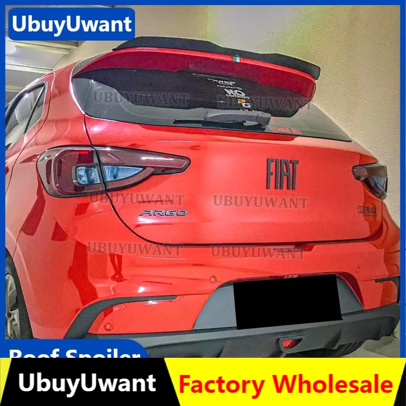 Блестящий черный мини-спойлер для Fiat Argo высококачественный задний спойлер из