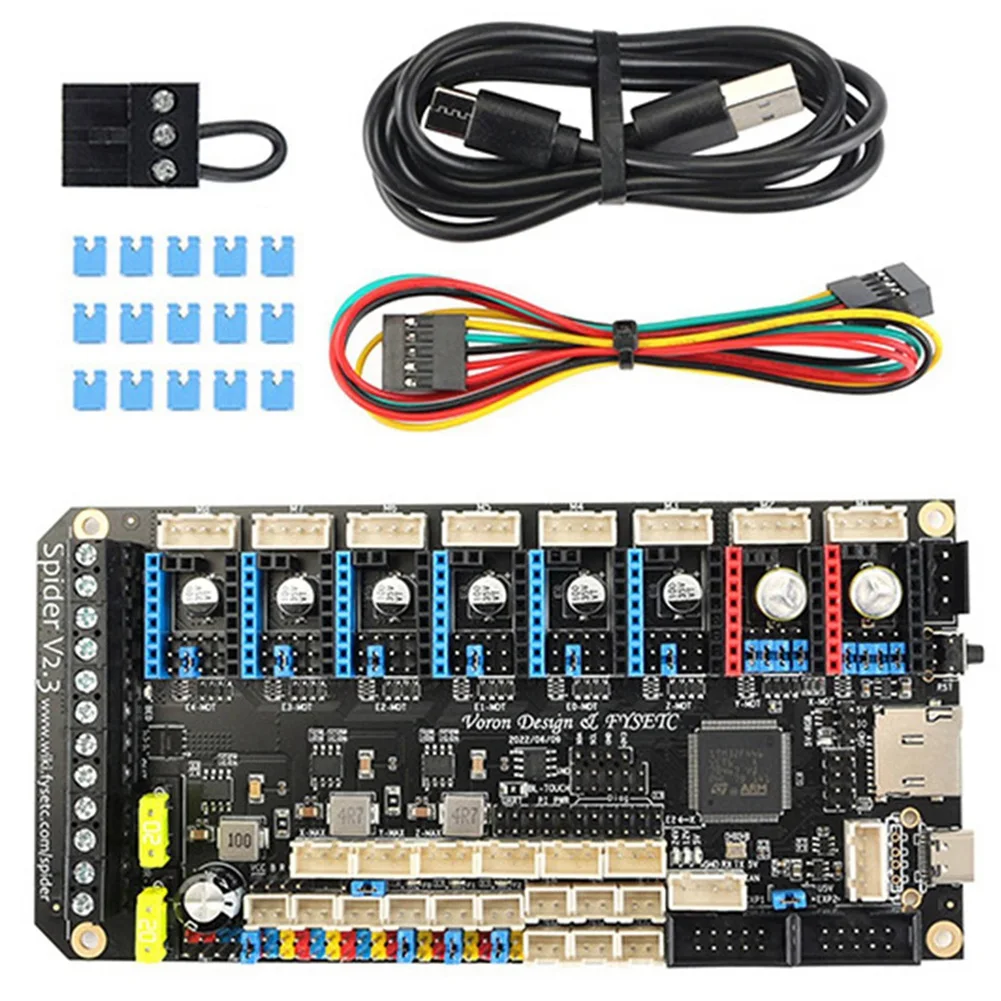 

3D Printer Accessories Spider V2.3 Motherboard 32Bit Controller Board for VORON 2.4/Switchwire 8 Axis Control Board