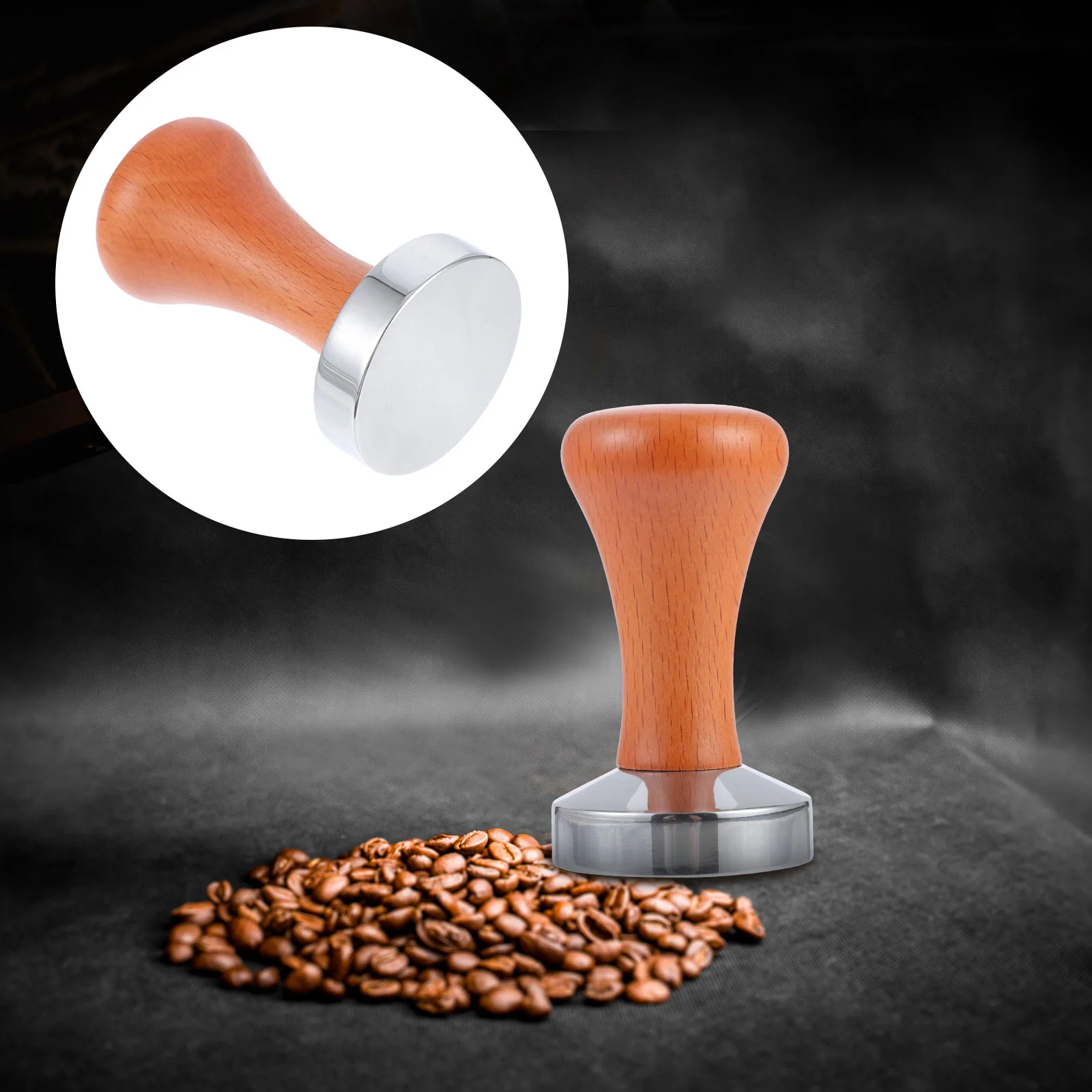 

51 мм, алюминиевый сплав, Темпер для кофе, пресс для кофейного порошка с основанием