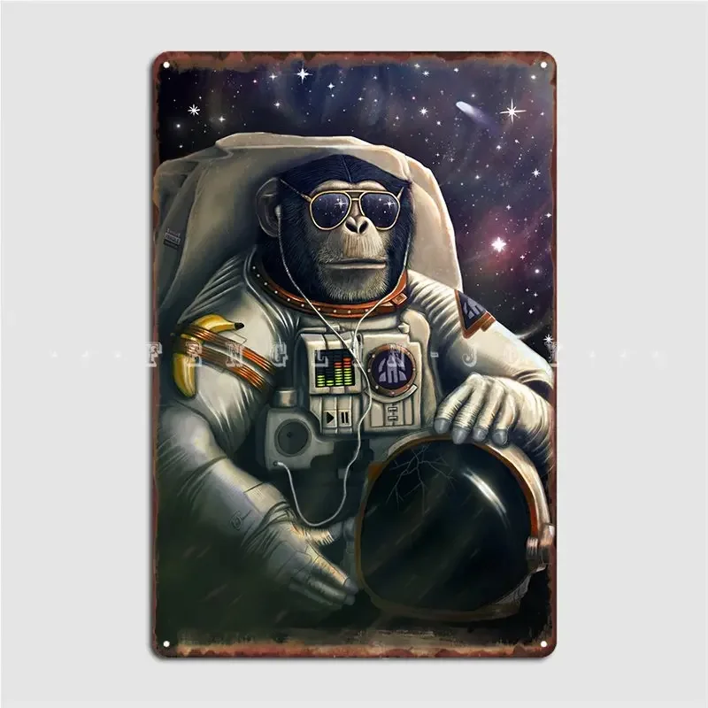 Плакат Космический фермер металлическая табличка винтажная настенная живопись