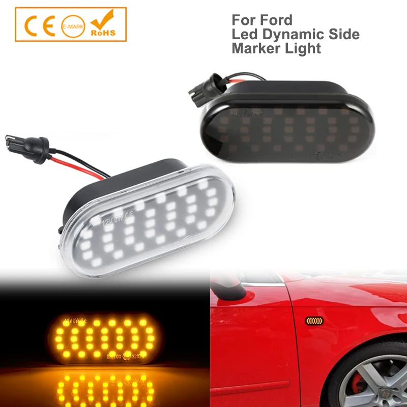 2pcs Led Dynamic Signal Light  For Ford Focus MK2 C-Max Fiesta Fusion Galaxy Skoda Octvia Sequential Flashing Lamp