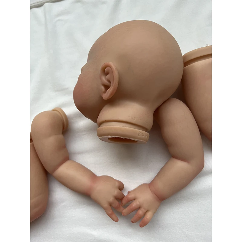 Pаспродажа Кукла реборн уже окрашенная 21 дюйм, детали Август, милый Спящий ребенок, 3D-рисунок с видимыми венами, ткань для тела в комплекте