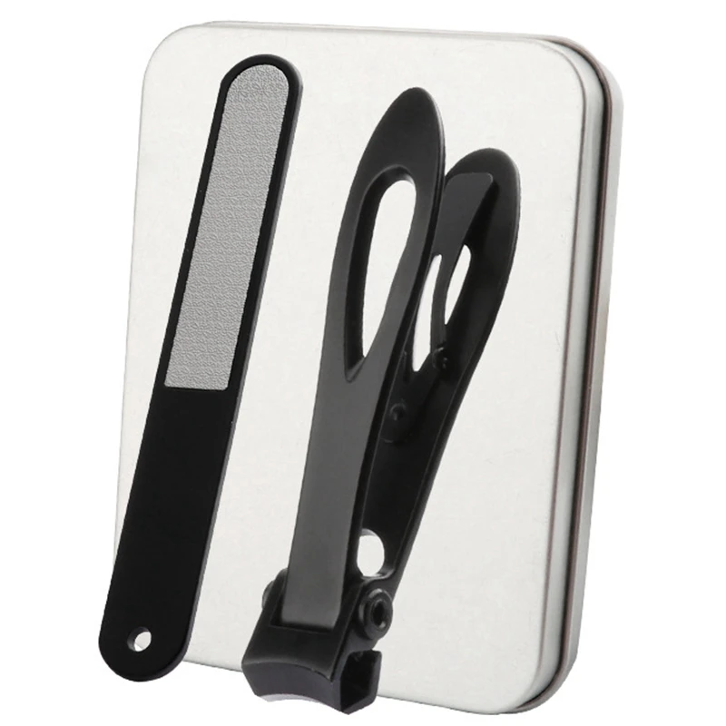 

2-Piece Stainless Steel Big Mouth Nail Clippers Anti-Splash Nail Clippers Set