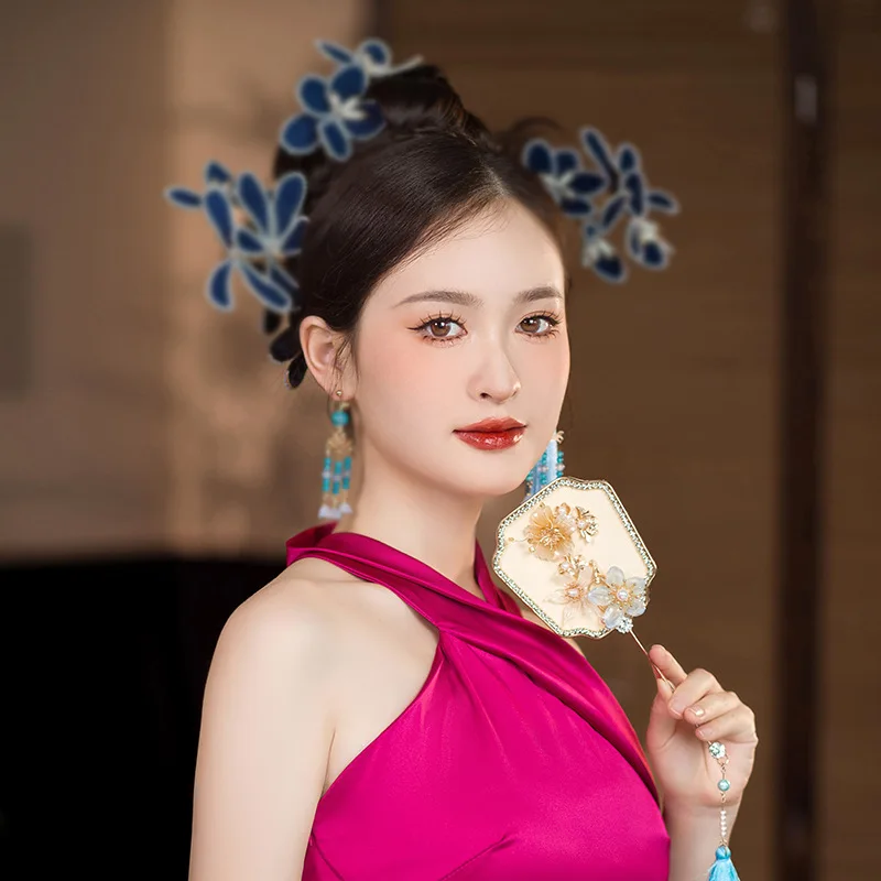 Милый мини веер из полиэстера myosotis