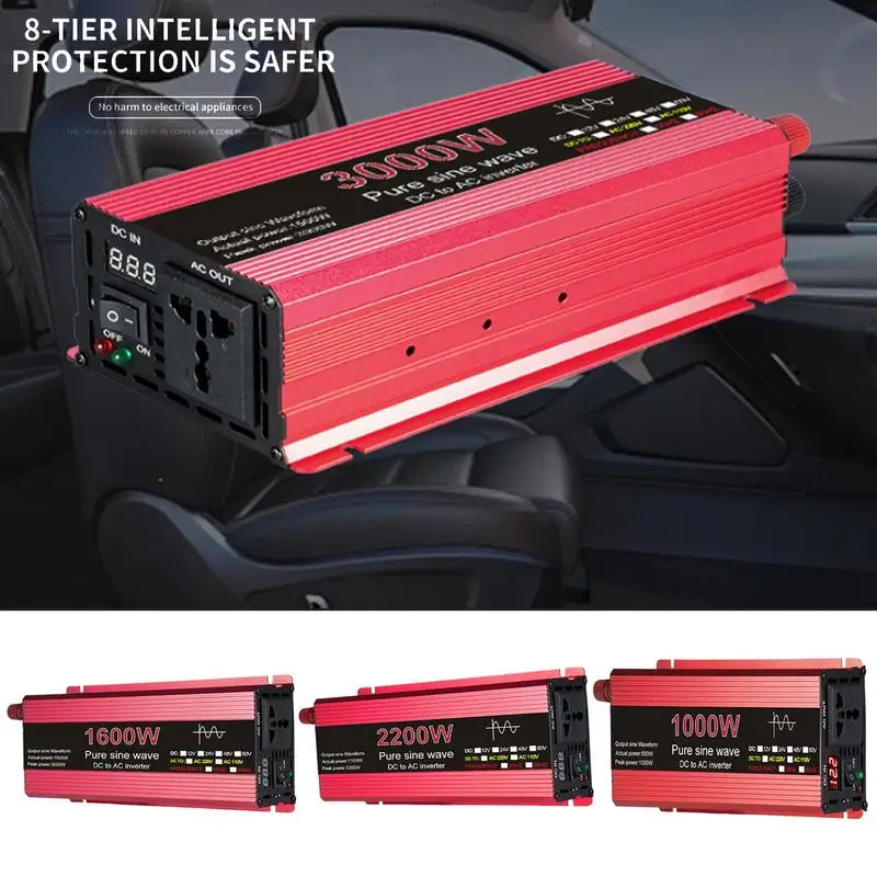 

Автомобильный инвертор, инвертор переменного тока для автомобиля, от 12 В постоянного тока до 220 В переменного тока, автомобильный инвертор, конвертер с двумя USB-портами для зарядки, двойной адаптер переменного тока для воздуха