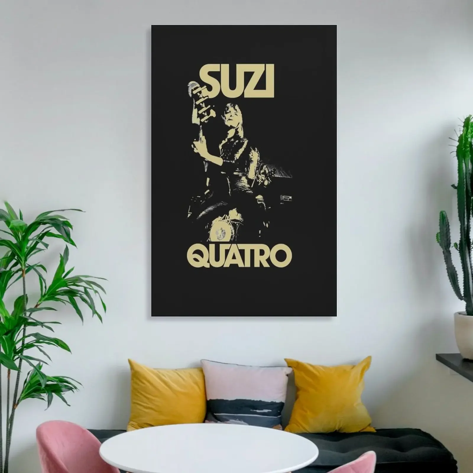 Сузы Кваatro Рок и пение ретро 2 незаменимая картина на холсте украшение для