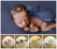 newborn photography props baby headband full moon baby photo headdress handmade hairband flower headband