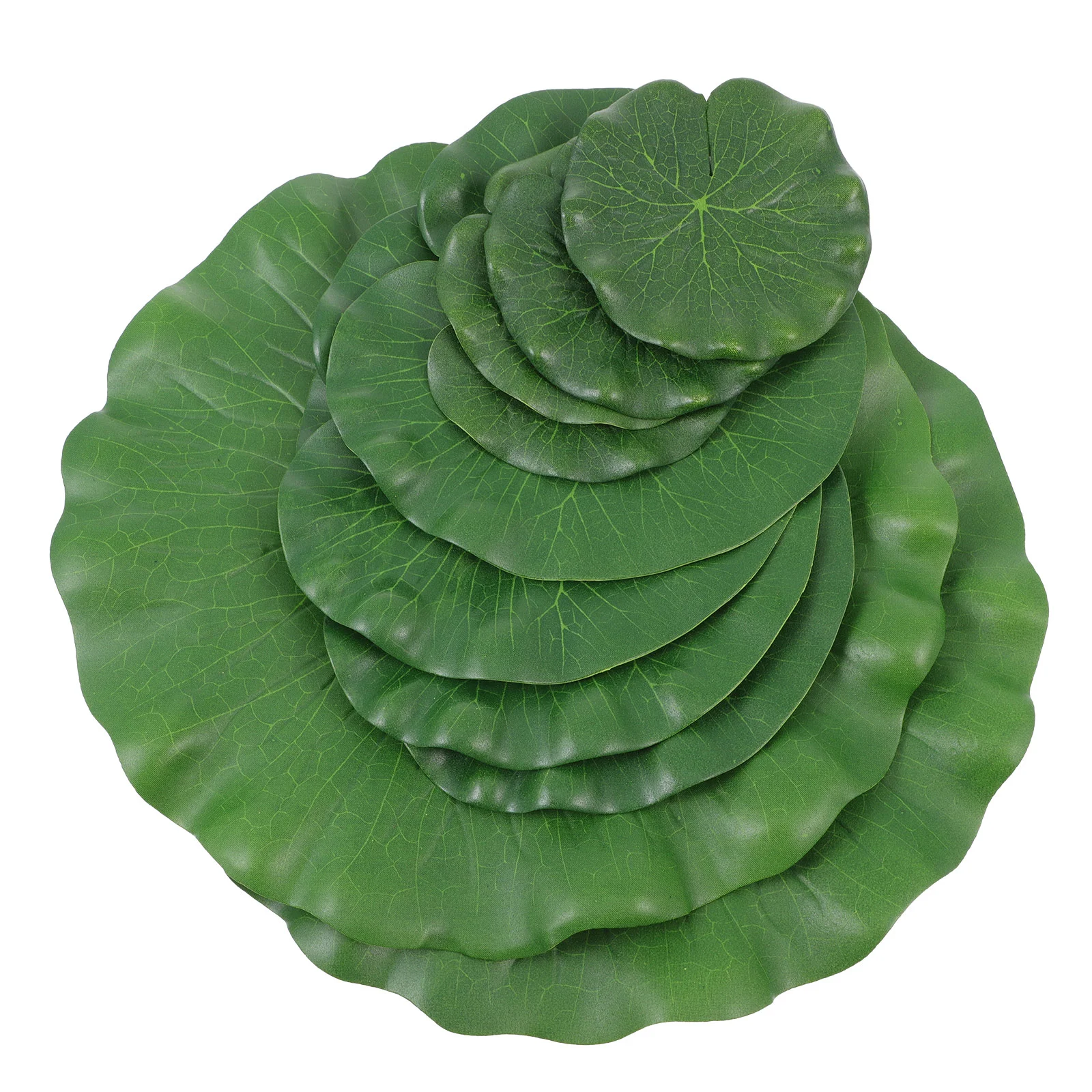 

10 Pcs Simulation Lotus Leaves Faux Leaf Tree Branch Decor Green Plants Lily Pads Artificial Foliage
