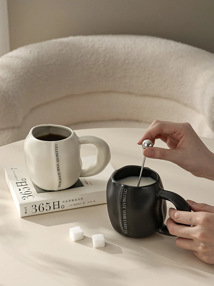 430 мл необычная индивидуальная трендовая чашка с неравномерными знаками