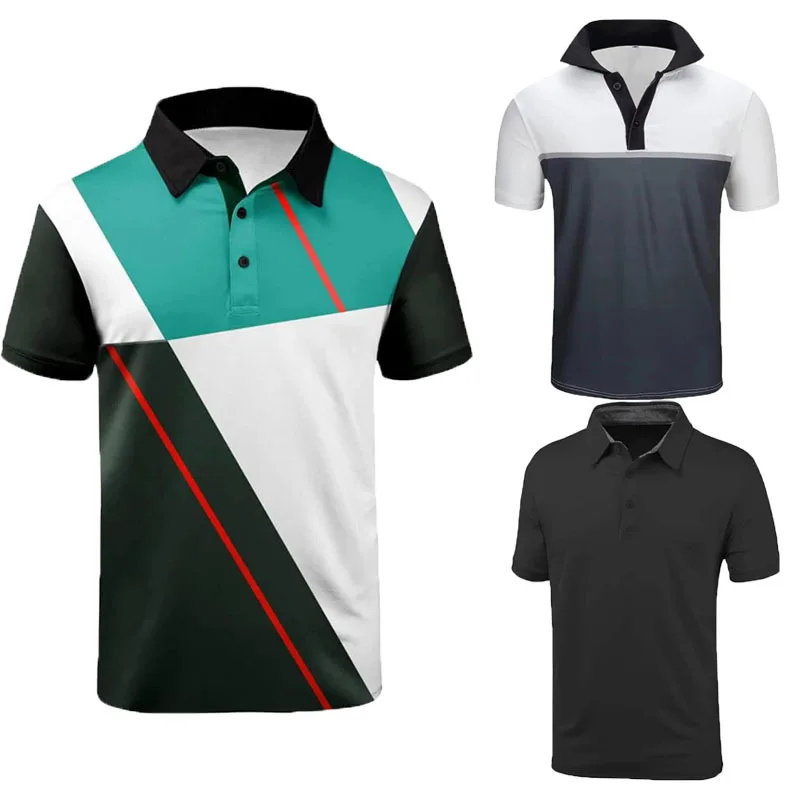 

New Color Matching POLO Shirt Short Sleeve Quick-drying Sports Lapel Short Sleeve Summer Polo Shirt