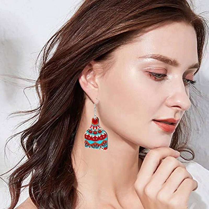 

24 шт., серьги с сублимационной печатью, в форме коровы