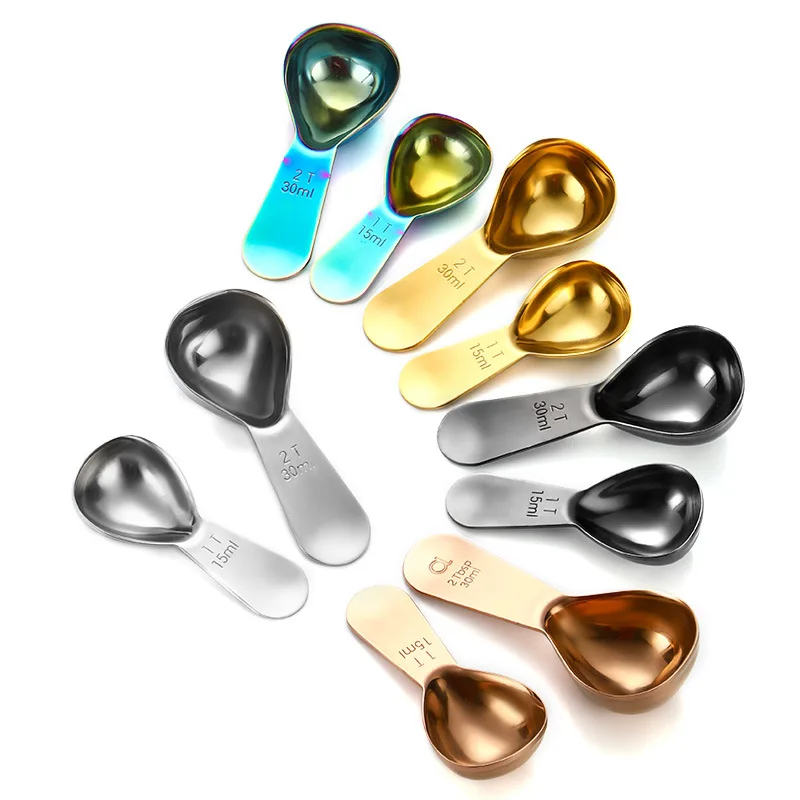 

Stainless Steel Coffee Scoop Durable Tablespoon, Ergonomic Measuring Spoon,Suitable for Small and Large Jars,Short-handled Spoon
