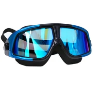 adjustable swimming glasses women and men myopia waterproof anti fog goggles set acetate blue polycarbonate