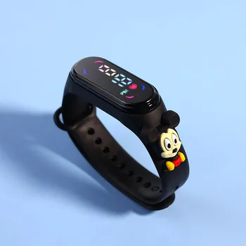 Disney Children's Anime Watch Mickey Minnie Stitch Xiaomi Sports Touch Electronic LED Waterproof Bracelet Kids Watch Toy Gift 2