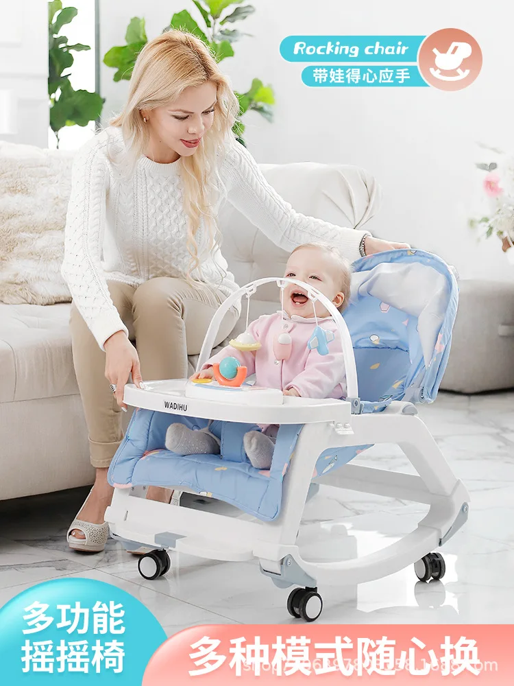 

Multi functional baby coaxing artifact Rocker chair for 0-2 year old baby Sleeping in cradle bed Newborn comforting chair