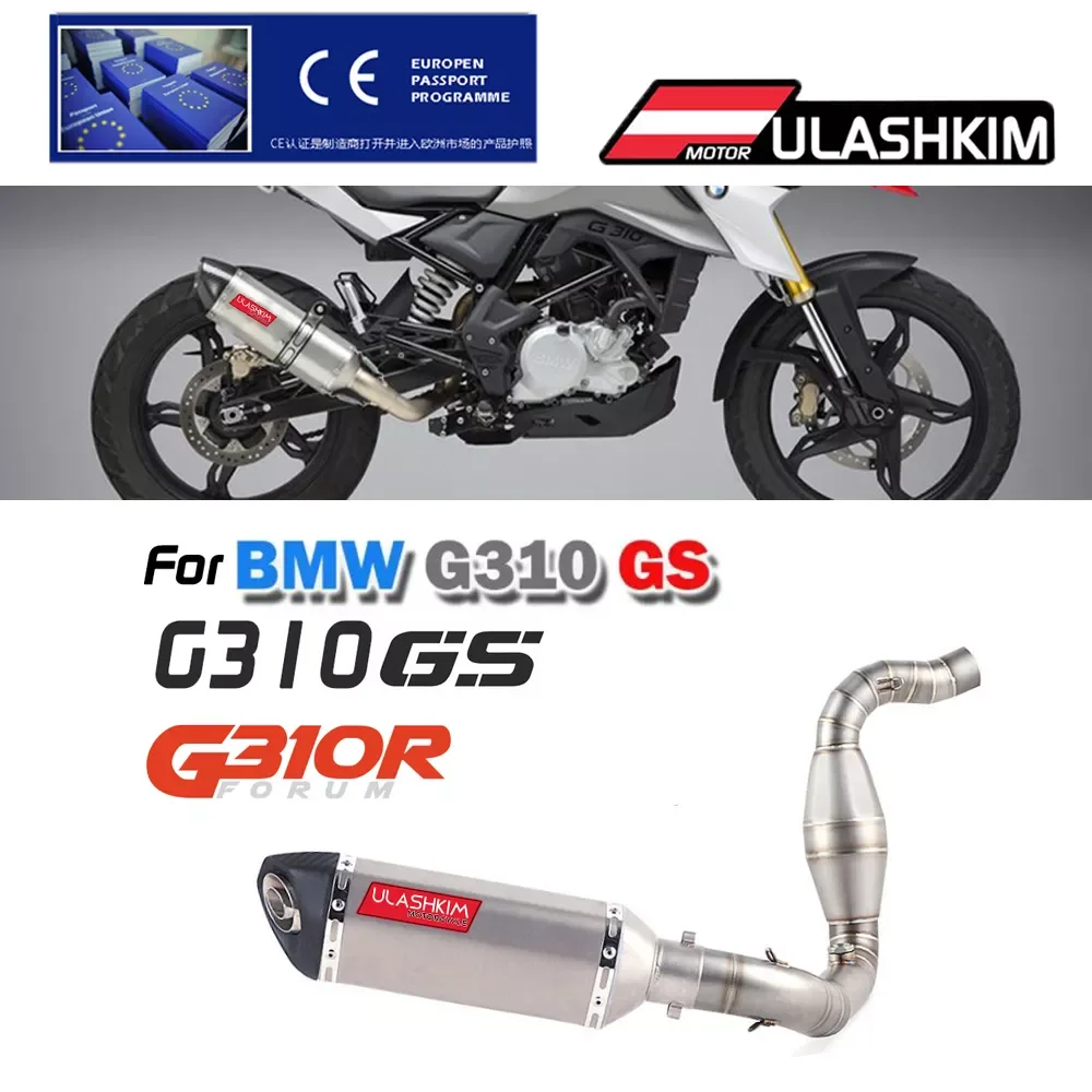 

Full System Exhaust Muffler Escape Slip On for G310R G310GS G 310R G 310GS Middle Contact Pipe