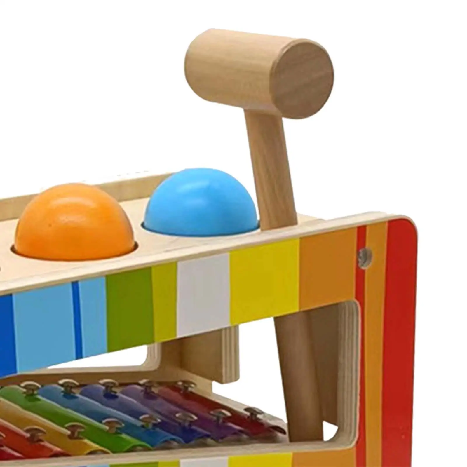 

Pound & Tap Bench Musical Pounding and Hammer Toy Multifunctional with Slide Out Xylophone Early Education for Toddlers Kids