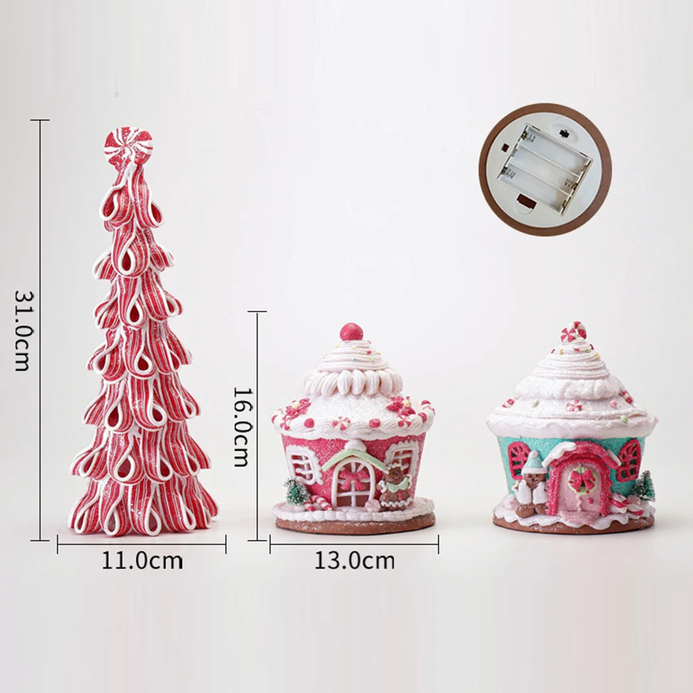 Рождественское украшение светящаяся глина подвеска в виде конфетного дерева