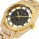 Golden Luxury Quartz Watch Men Diamond Stainless Steel Watches Male Roman Dial Business Tonneau Clock Relogio Masculino Hombre Other Image