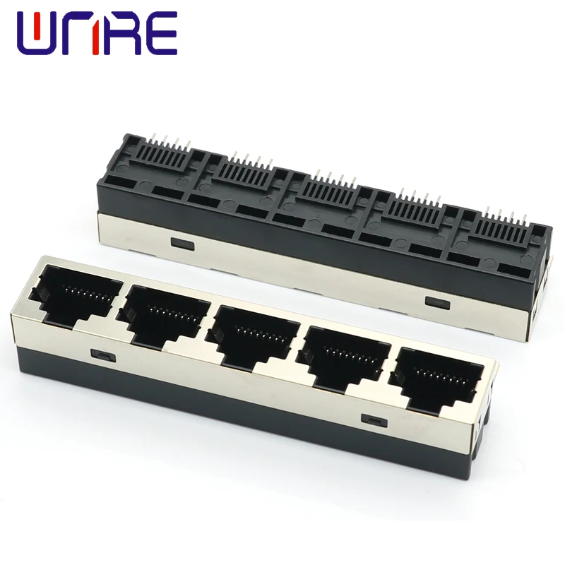 

RJ45-55-1X5 Half Pack 8P8C Интерфейс сетевого разъема без пружинного телефонного разъема без подсветки