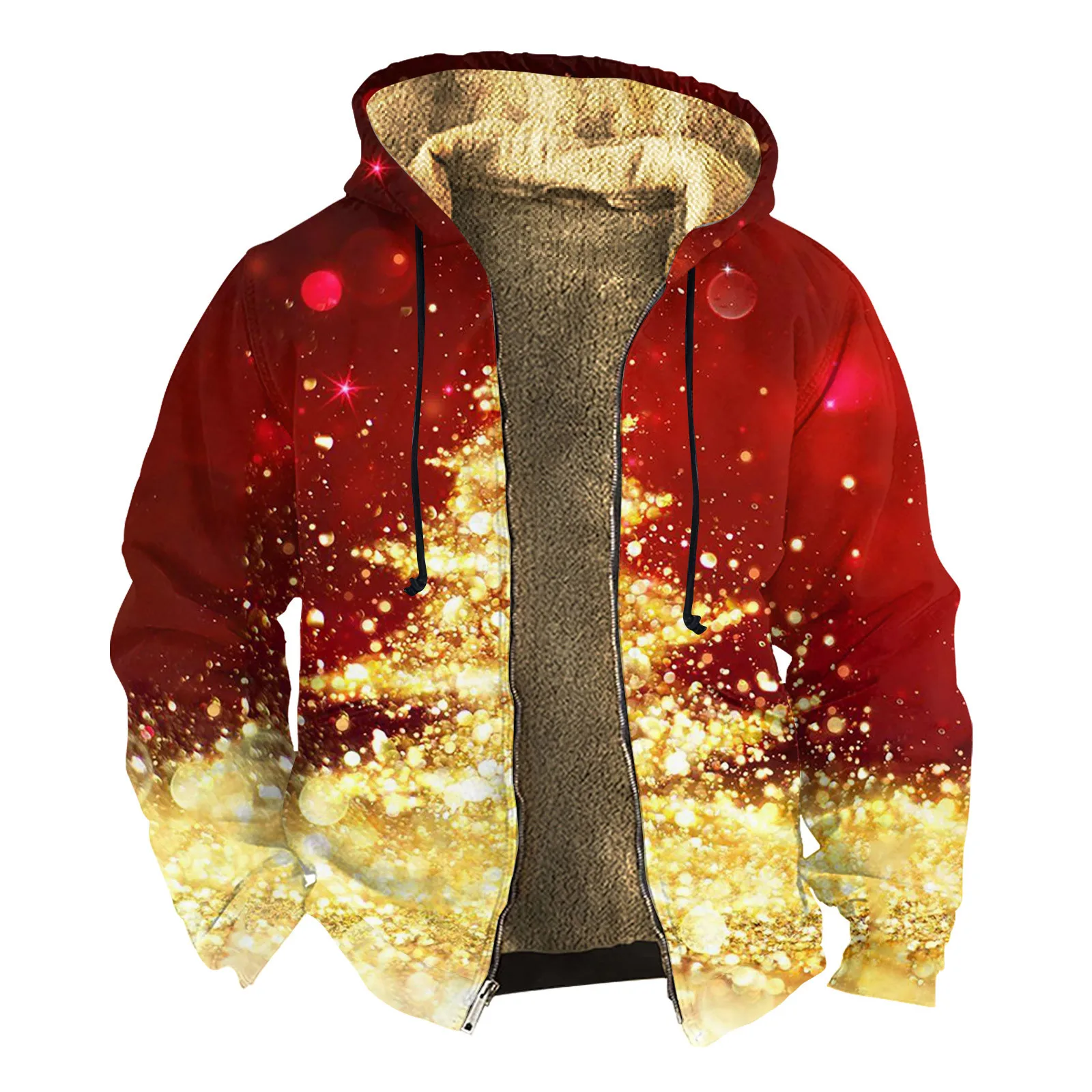 

Jacket For Men Daily High Quality Men Coat Accessories Hooded Long Sleeves Christmas Print Men Jacket Leather Куртка Женская