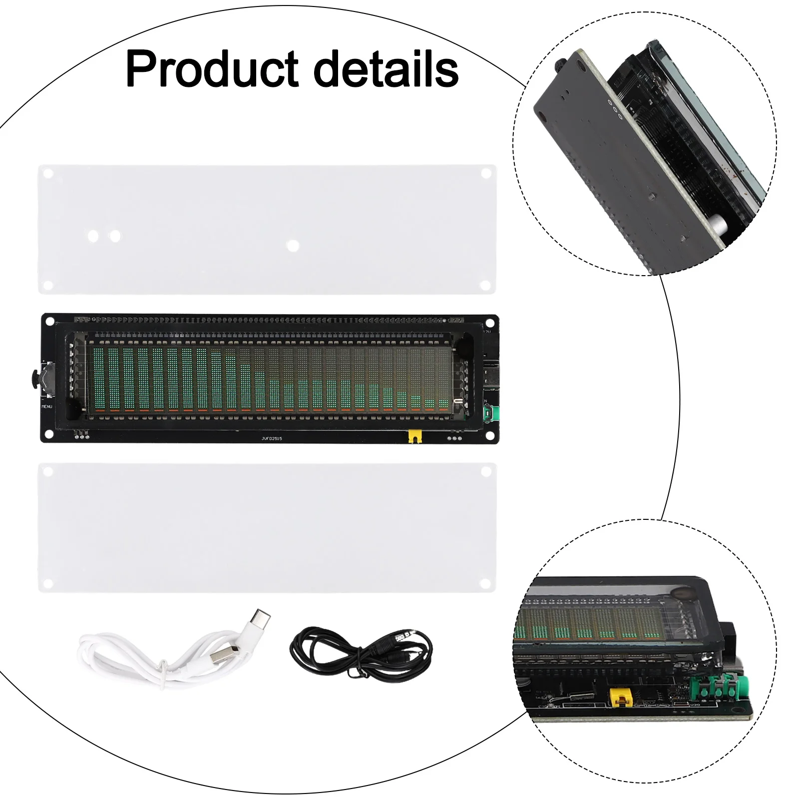 AK2515 MIC Pick Up Audio Spectrum VFD Измеритель уровня звука VU Meter Экран Дисплей Ручные