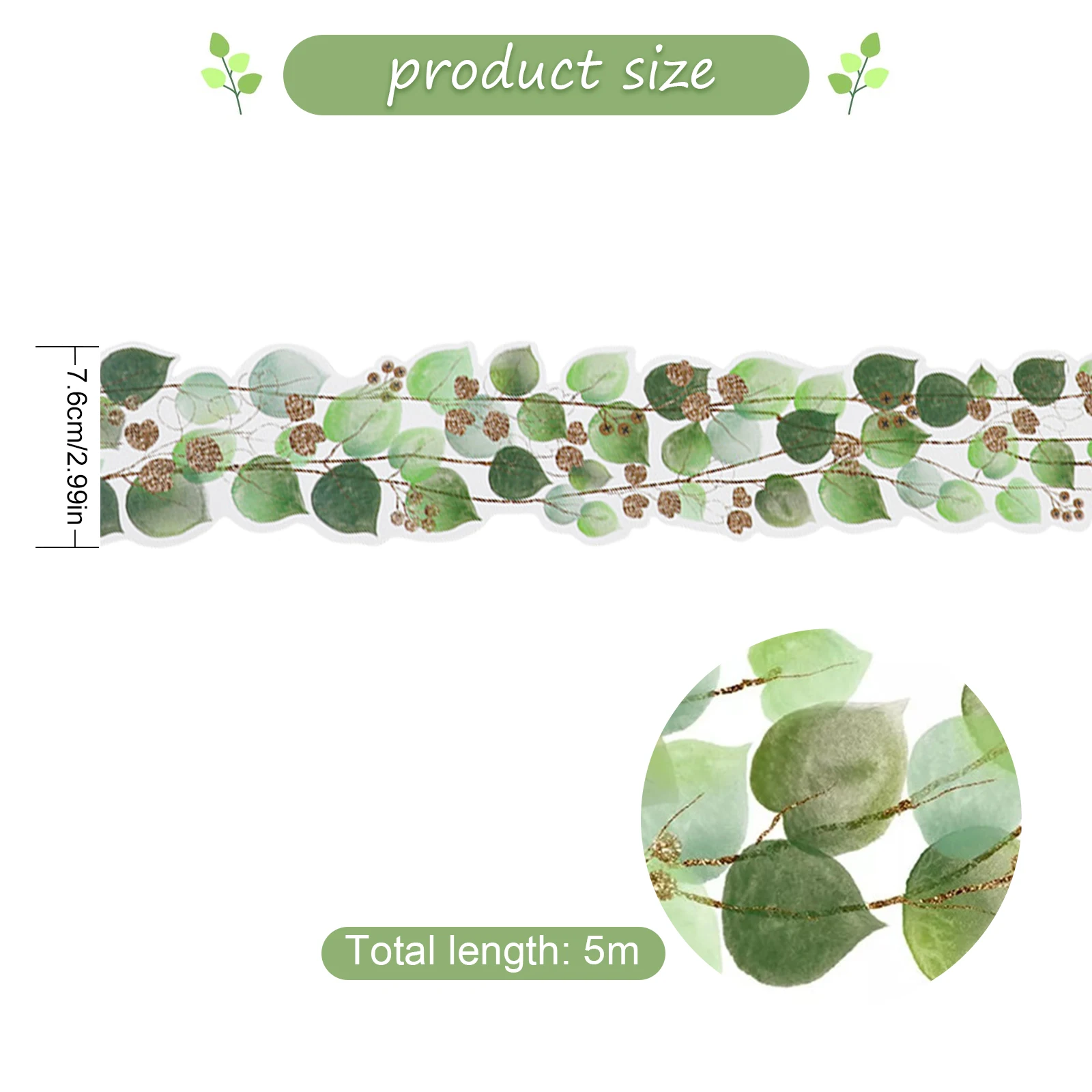 Классический эвкалипт граничный настенный постер декоративный тропический лист